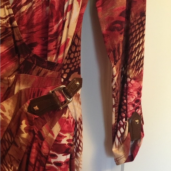 Cache Red and Pink Patterned Dress - Picture 2 of 3